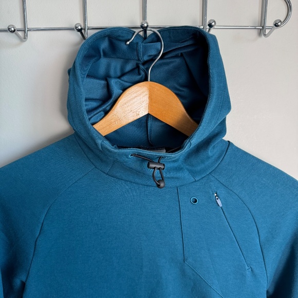 Gymshark Women's Long Sleeve Athletic Pullover Hoodie Teal XS Activewear Running - Picture 5 of 14